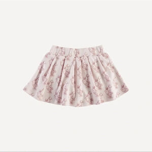 Kate Quinn skirted bloomer | mauve mushrooms | raw edge organic cotton, 18-24m